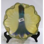 A Loetz style iridescent glass dish with wavy rim Condition Report: Available upon request