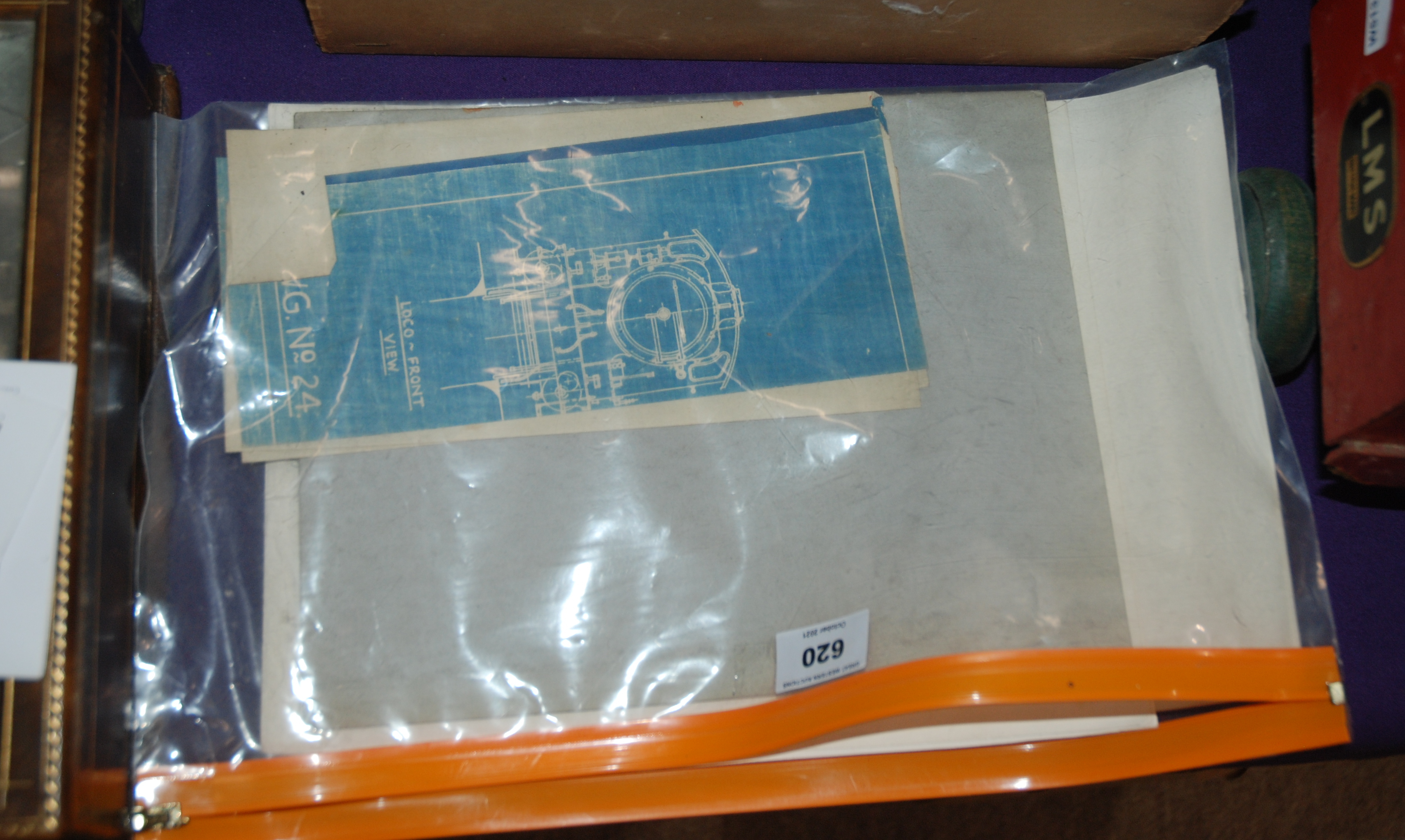 Two railway lanterns, loco blueprints etc Condition Report: Available upon request - Image 2 of 2