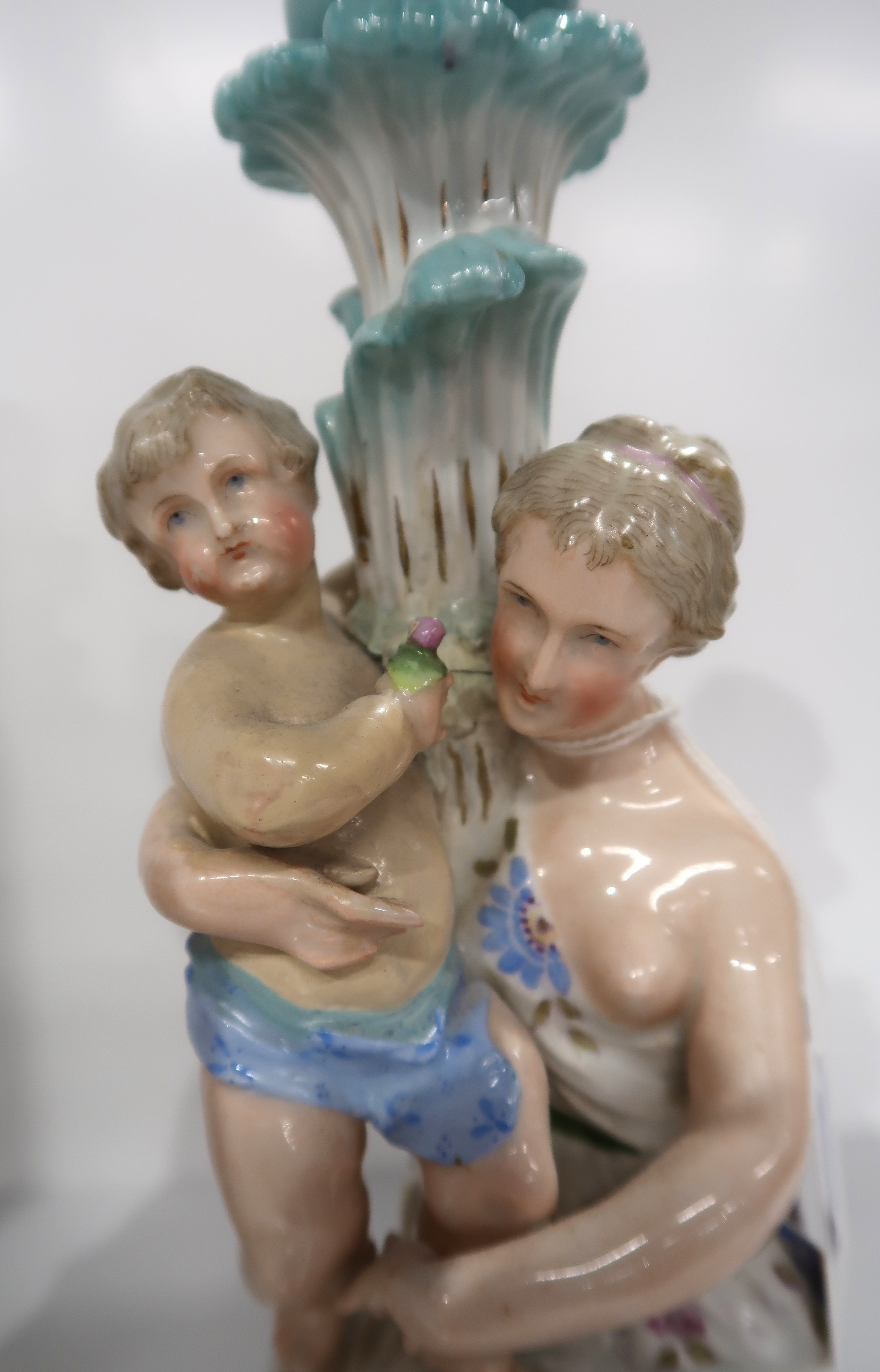 A pair of continental figural candelabras Condition Report: Available upon request - Image 4 of 7