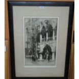 WILLIAM WALCOT Cathedral exterior, signed, etching, 59 x 38cm and three others (4) Condition Report: