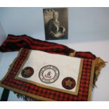 A Masonic apron and sash Condition Report: Available upon request