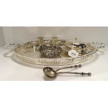 An EP serving tray, basket, butter dish etc Condition Report: Available upon request