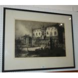 ANDREW AFFLECK Venice, signed, etching, 43 x 62cm and another (2) Condition Report: Available upon