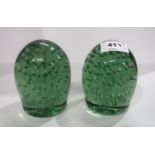 A near pair of end of day glass dumps Condition Report: Available upon request