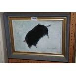 THORA CLYNE M.A Mole, signed, oil on board, dated, (19)89, 20 x 30cm and three others (4)