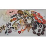 Monet button covers, a pendant by Libertine, statement necklaces and other items Condition Report: