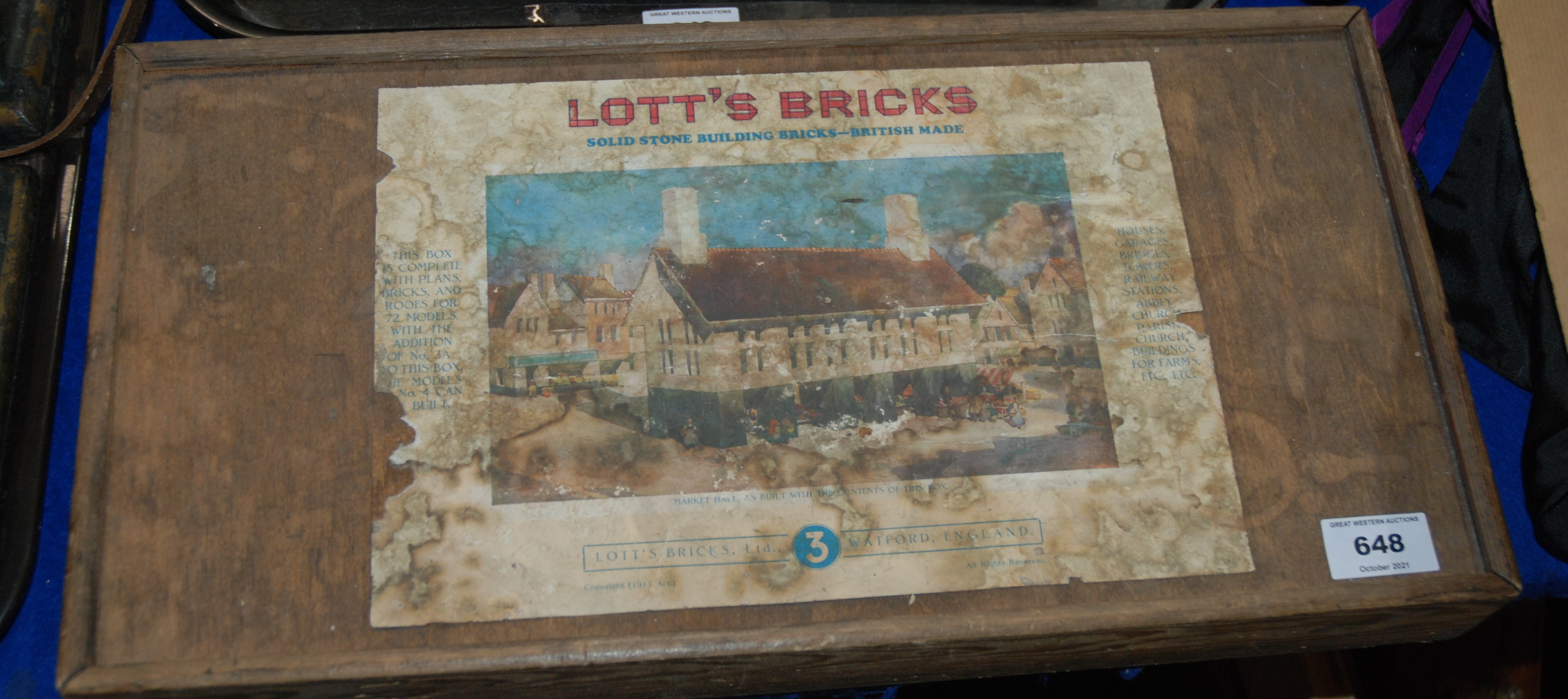 A Lott's Bricks building bricks in original box, Games Compendium (af) Condition Report: Available