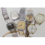 A collection of vintage watches to include three Poljot watches, a further Russian watch etc