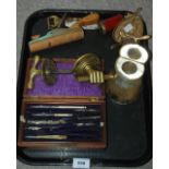 An animal hoof inkwell, safe door handle, small plane etc Condition Report: Available upon request