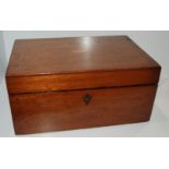 An Edwardian inlaid box with interior mirror and fitted interior, 45cm wide Condition Report: