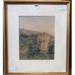 LADY BERTA de BUNSEN Seven watercolours including Corner Cottage Litton Cheney and another (8)