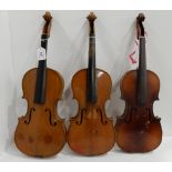 Three part violins Condition Report: Available upon request