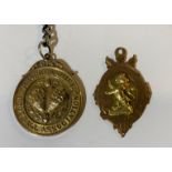 A 9ct gold Renfrewshire Football Association medal, the obverse inscribed Renfrewshire