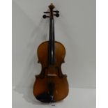 A two piece back violin 34cm Condition Report: Available upon request