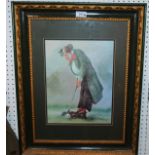 Golfing Clowns, signed oils, 33 x 25cm, framed and glazed Condition Report: Available upon request