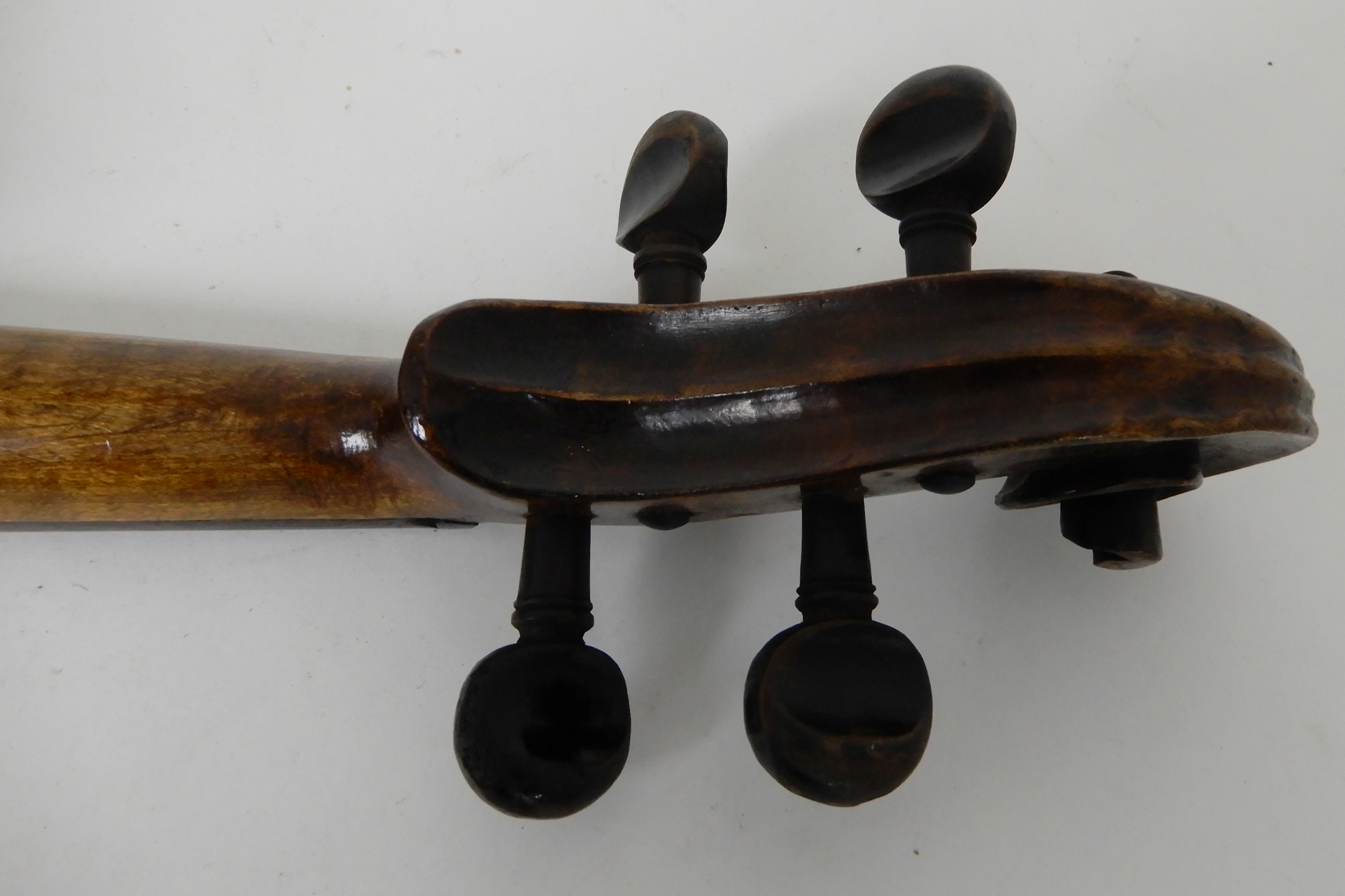 A two piece back violin 35.5 cm bearing label to the interior Antonius Stradiuvarius Cremonenfis - Image 22 of 26