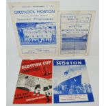Celtic v. Morton Scottish Cup semi-final match programme, 27/3/48; Morton v. Bronshoj Boldklub, 16/