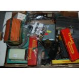 Three boxes of various railway accessories, wagons, signal box etc Condition Report: Available