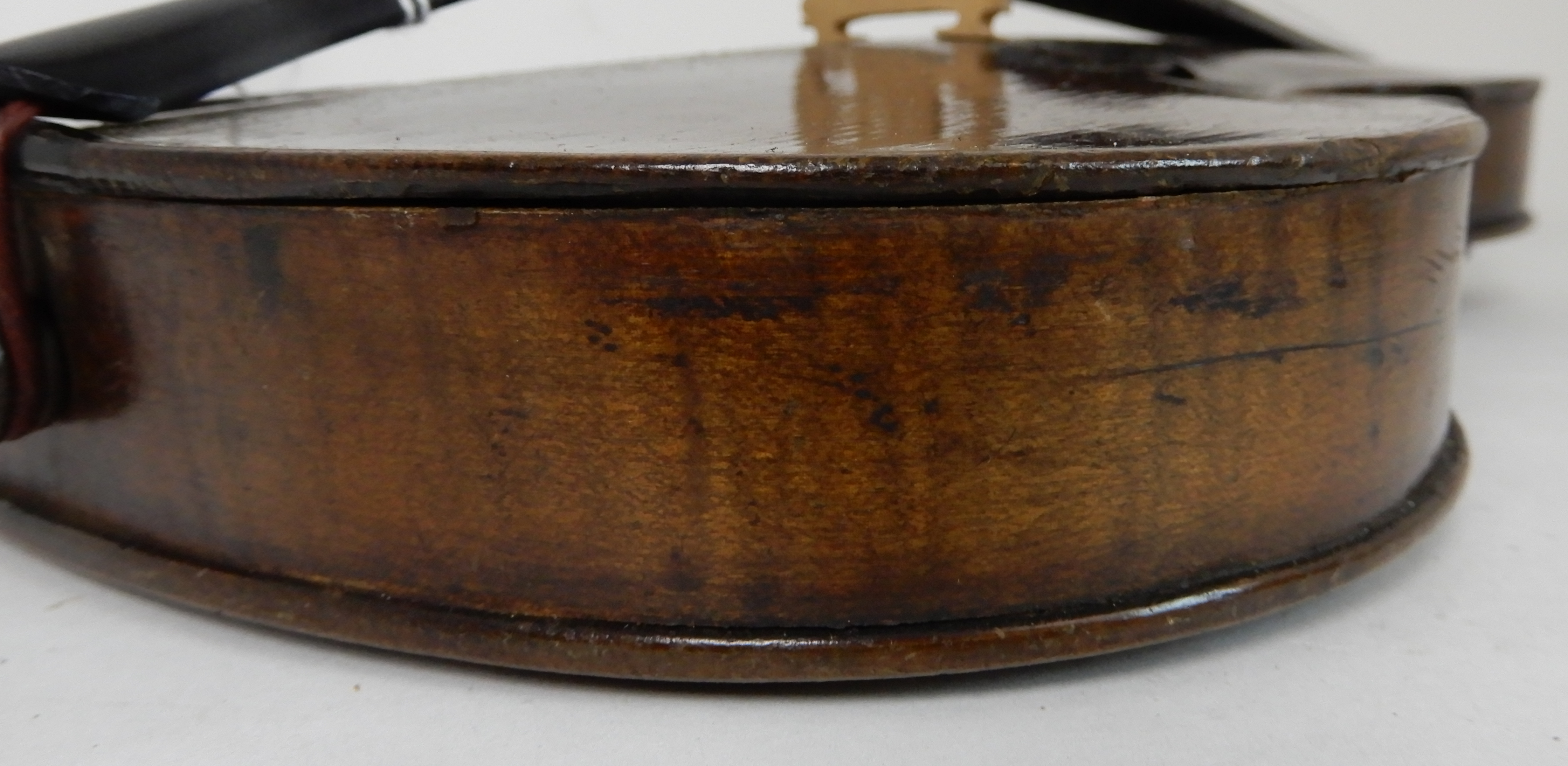 A two piece back violin 35.5 cm bearing label to the interior Antonius Stradiuvarius Cremonenfis - Image 19 of 26