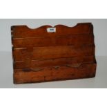 An oak sectional letter rack, 38cm wide Condition Report: Available upon request