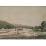 GEORGE HOUSTON R.S.A, R.S.W Garron Bridge, near Inverarary, signed, watercolour, 40 x 56cm Condition