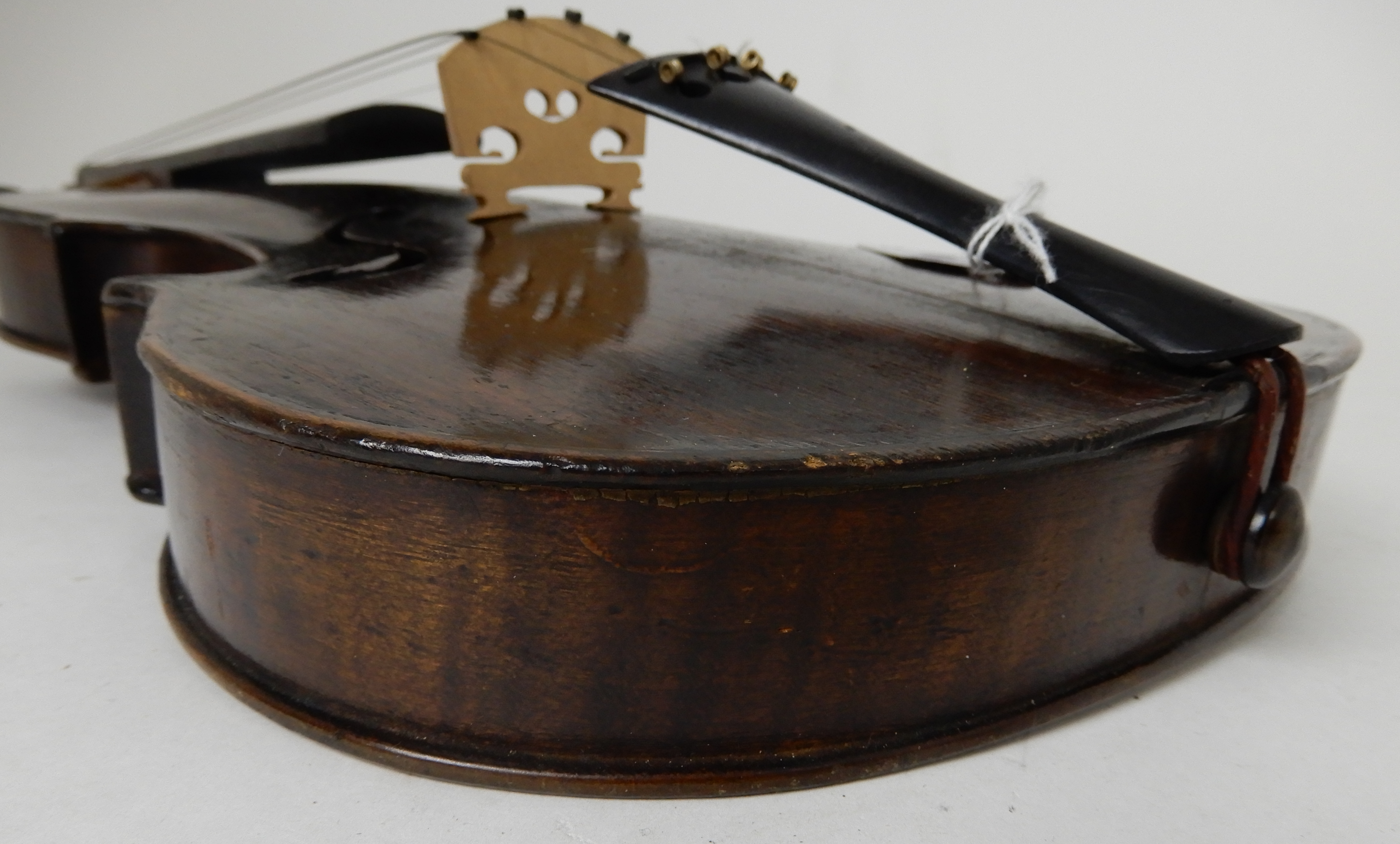 A two piece back violin 35.5 cm bearing label to the interior Antonius Stradiuvarius Cremonenfis - Image 20 of 26