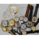 A Royal Doulton clock, and a collection of fashion watches Condition Report: Not available for