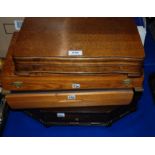 A lot comprising four cutlery boxes converted to display cases Condition Report: Available upon