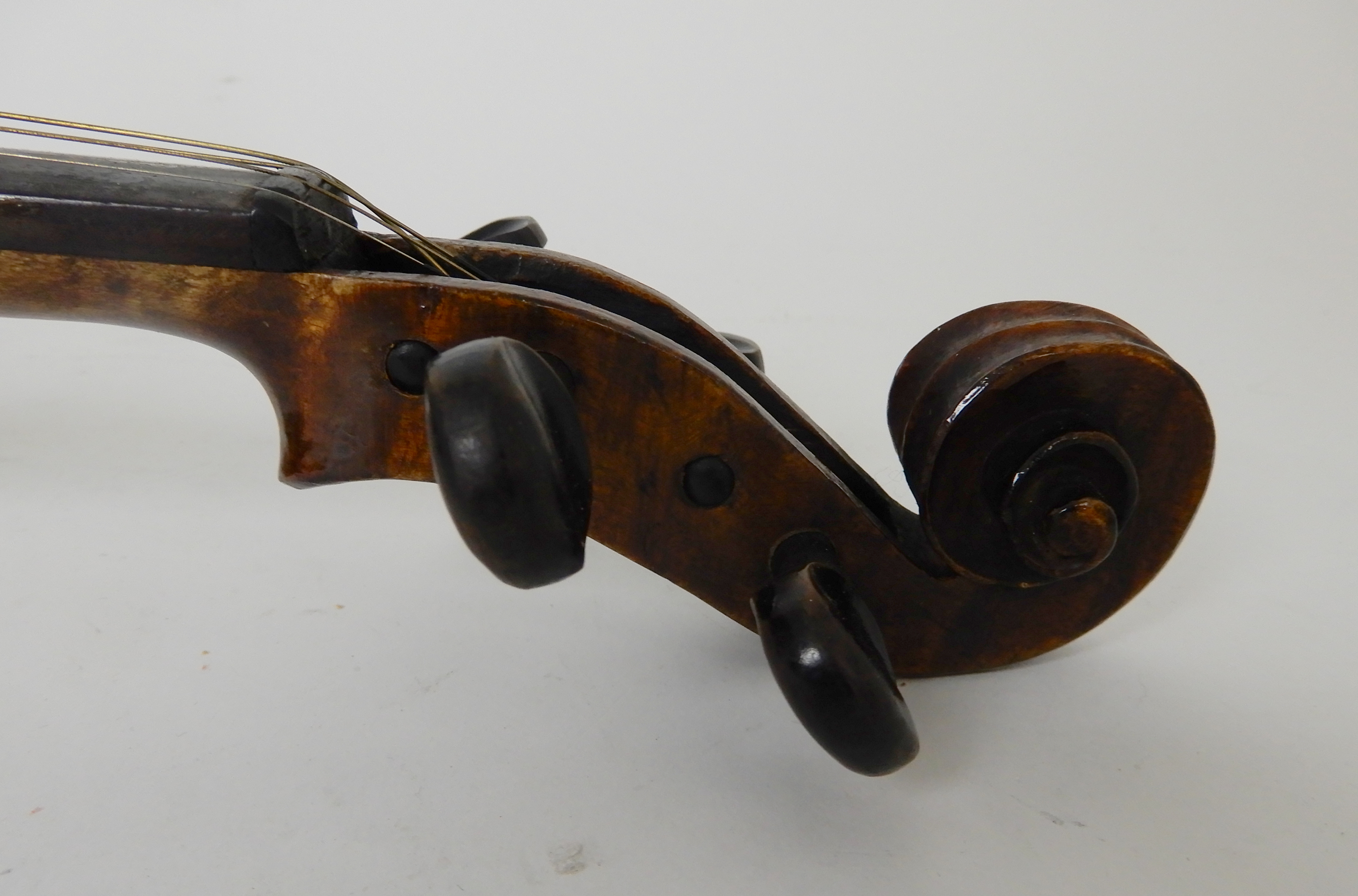 A two piece back violin 35.5 cm bearing label to the interior Antonius Stradiuvarius Cremonenfis - Image 7 of 26