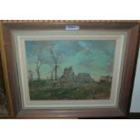 ALICK RIDDELL STURROCK Tilloy Church, signed, oil on board, 25 x 33cm Condition Report: Available