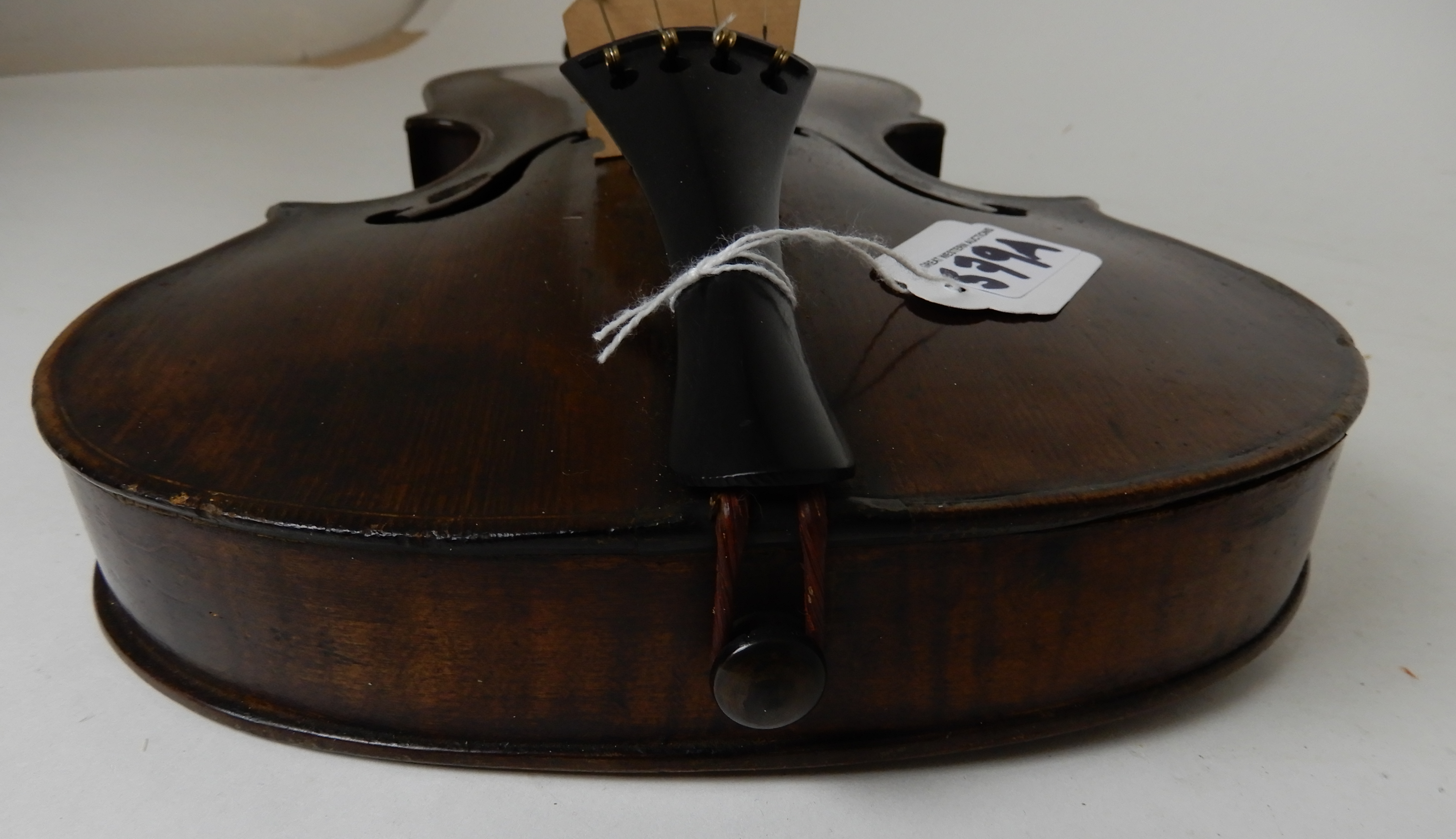 A two piece back violin 35.5 cm bearing label to the interior Antonius Stradiuvarius Cremonenfis - Image 21 of 26