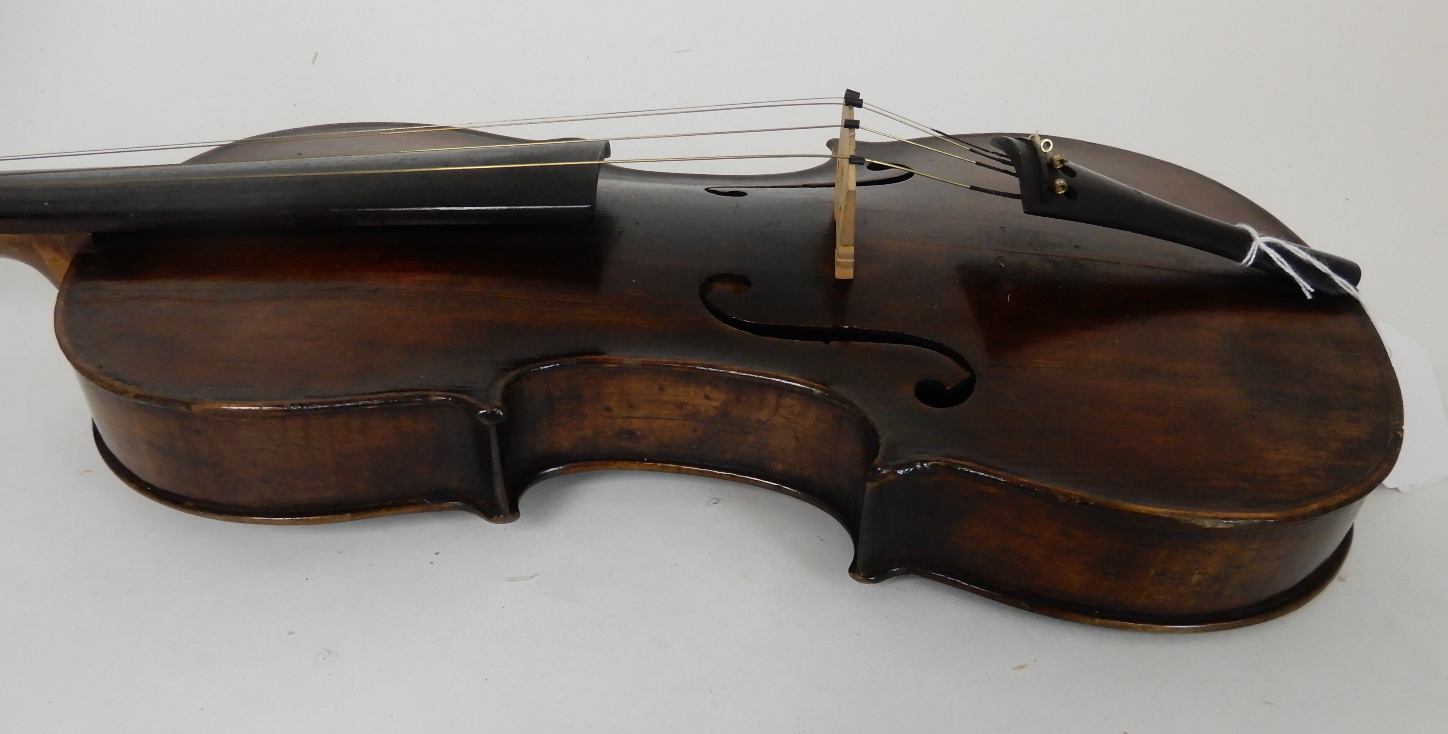 A two piece back violin 35.5 cm bearing label to the interior Antonius Stradiuvarius Cremonenfis - Image 4 of 26