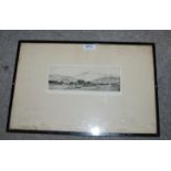 W RENISON Ben More, signed, drypoint, 11 x 26cm and another (2) Condition Report: Available upon