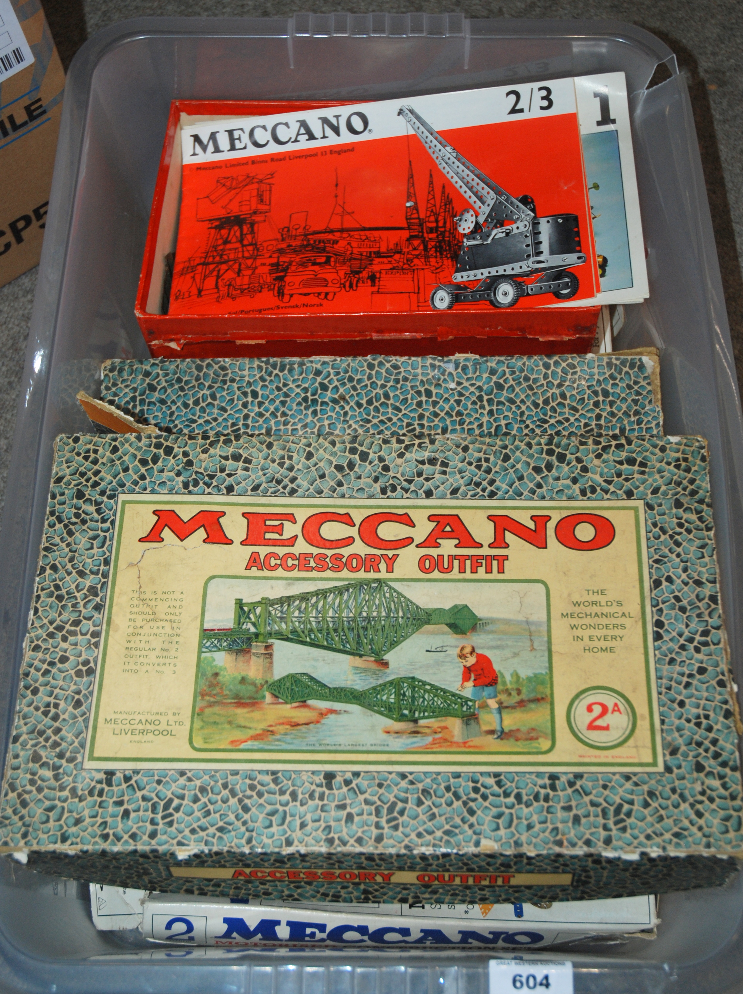 Two boxed Meccano sets, 2A, 3A etc Condition Report: Available upon request