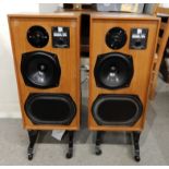 A pair of KEF model 104 Acoustic Contour Control speakers serial number 35101 and 35553 (af)