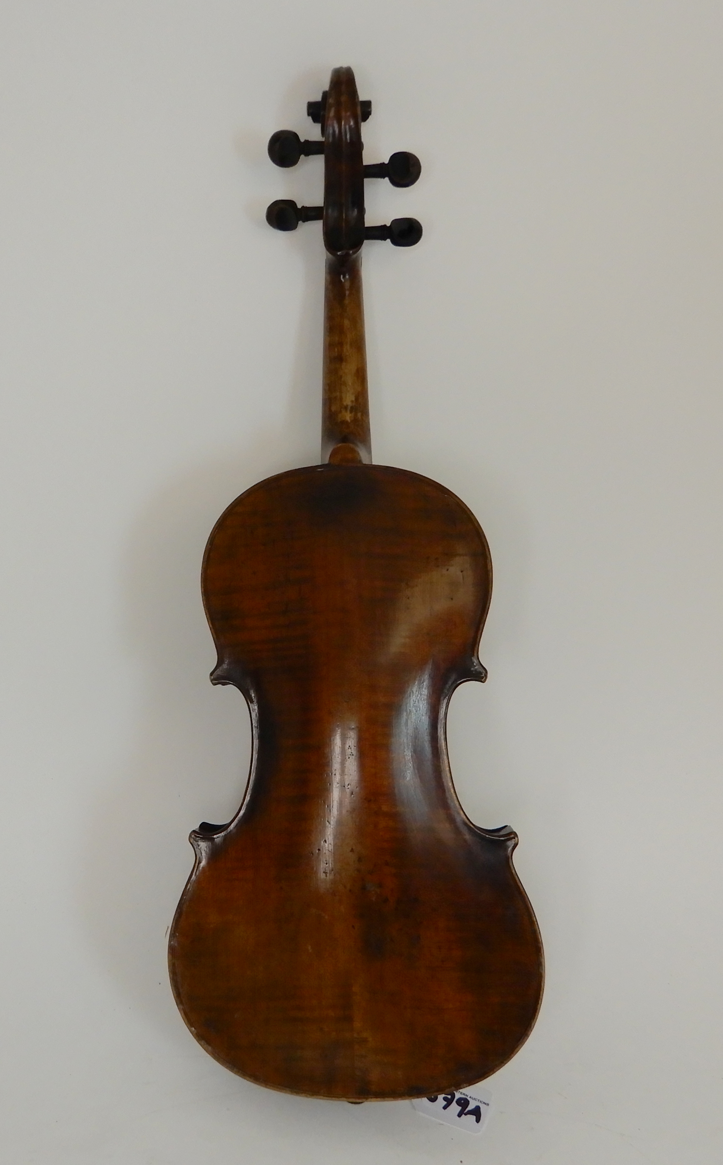A two piece back violin 35.5 cm bearing label to the interior Antonius Stradiuvarius Cremonenfis - Image 3 of 26
