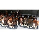 An extensive collection of ceramic horse figures Condition Report: Not available for this lot