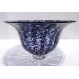 A Jane Charles mottled purple and blue glass bowl Condition Report: Available upon request