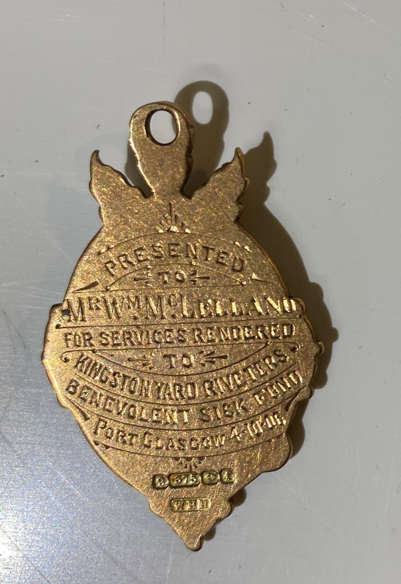 A 9ct gold Renfrewshire Football Association medal, the obverse inscribed Renfrewshire - Image 3 of 4