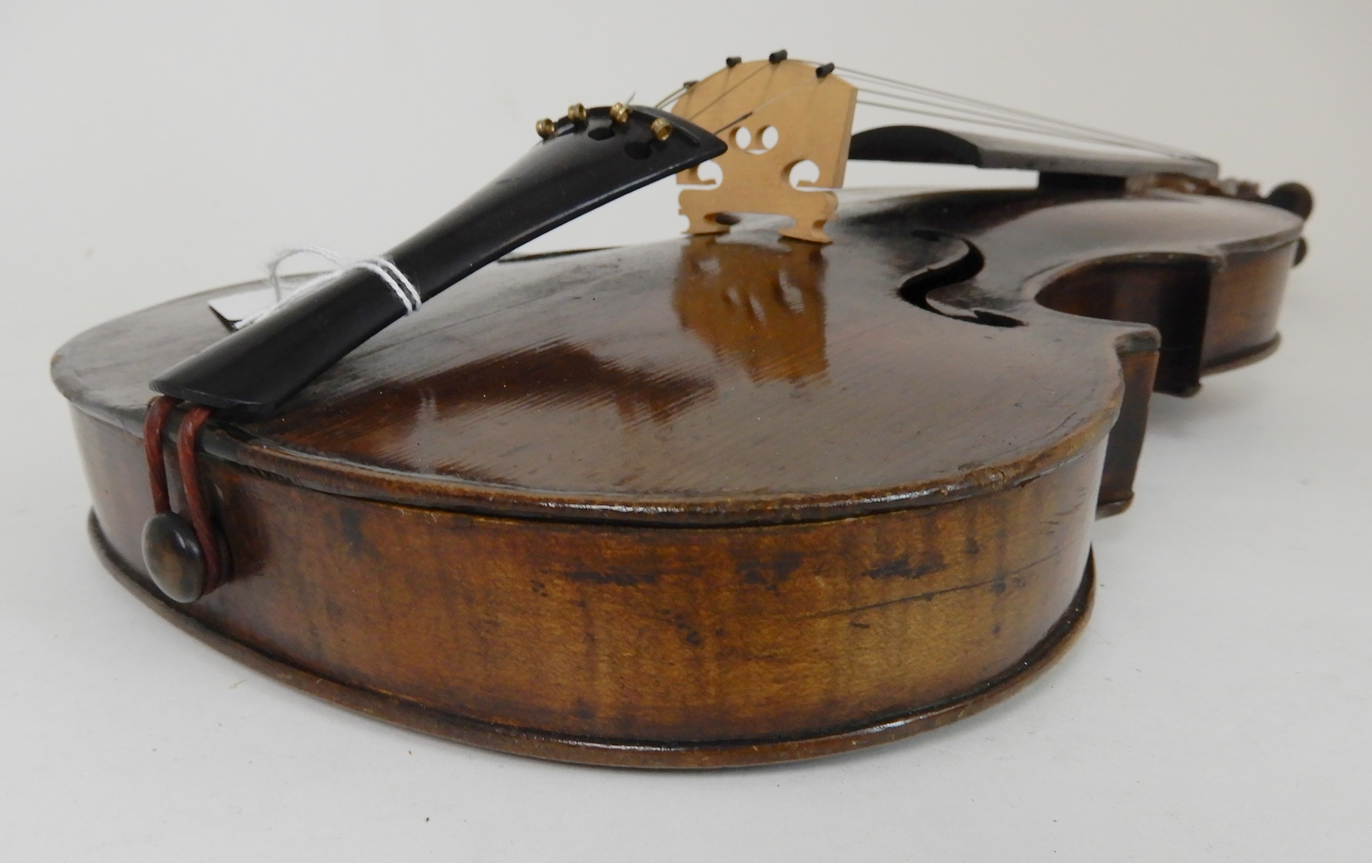 A two piece back violin 35.5 cm bearing label to the interior Antonius Stradiuvarius Cremonenfis - Image 18 of 26