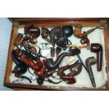 A collection of various pipes including Meerschaum examples Condition Report: Available upon