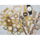 A collection of pendant watches, and other watches to include Baume Condition Report: Not