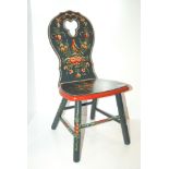 A painted decorative chair, 50cm high Condition Report: Available upon request