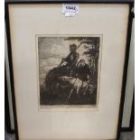 A GROUP OF ETCHINGS comprising; Hogarth, book plates, H A WEBSTER, HOOD, etc (8) Condition Report: