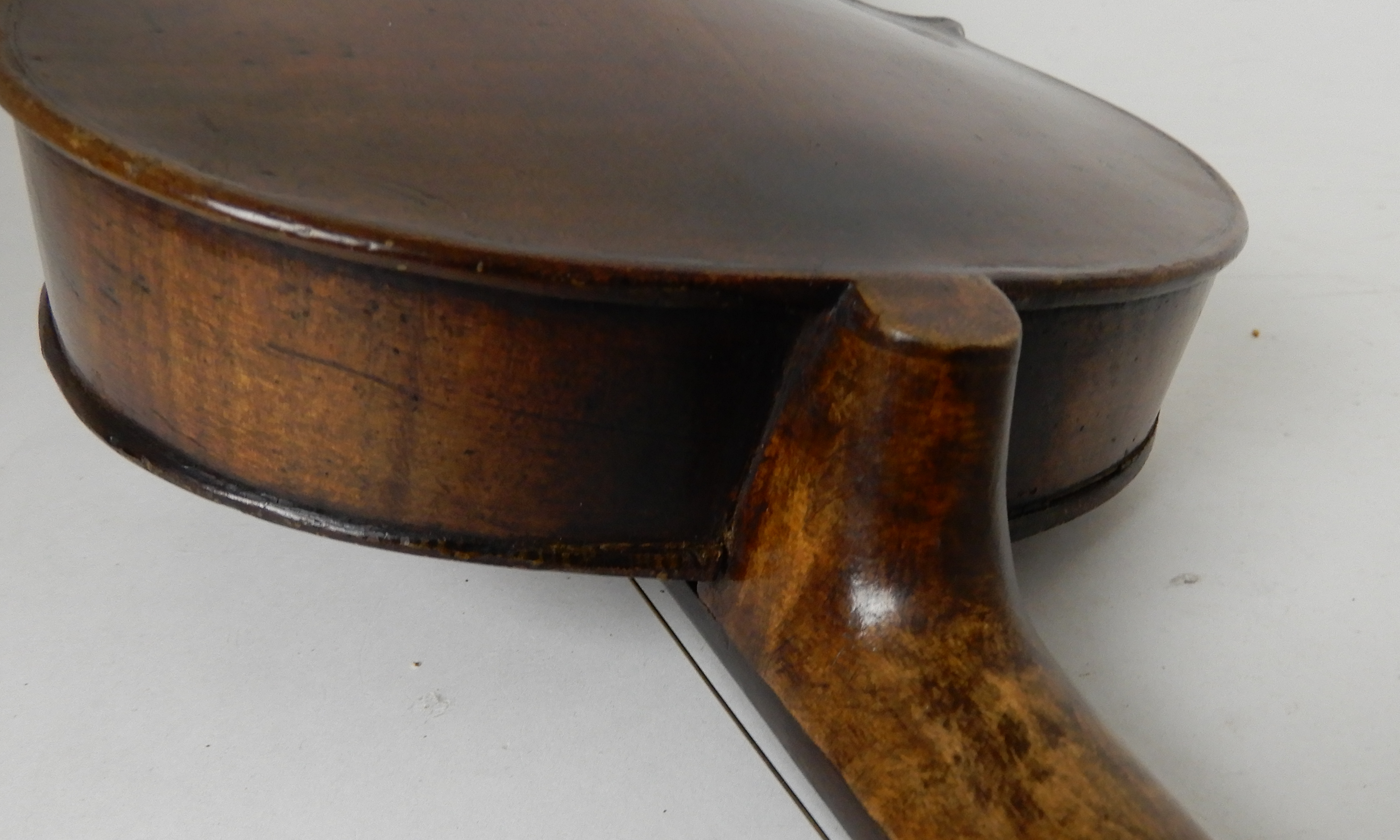 A two piece back violin 35.5 cm bearing label to the interior Antonius Stradiuvarius Cremonenfis - Image 23 of 26