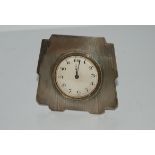 An Art Deco silver strut clock Birmingham marks 9cm wide x 8cm high Condition Report: Available upon