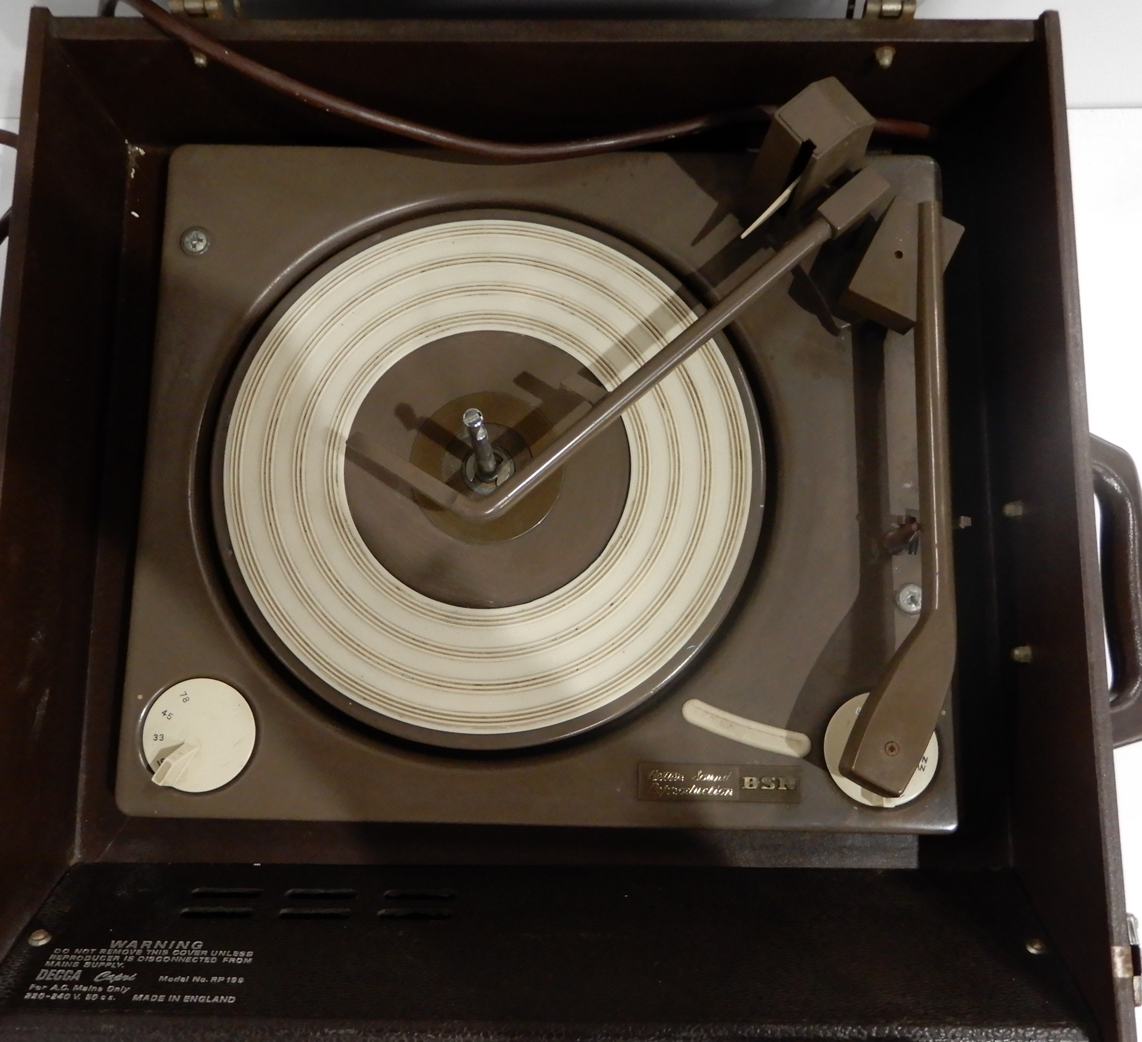 A Decca Capri portable vinyl record player Condition Report: Available upon request - Image 3 of 4