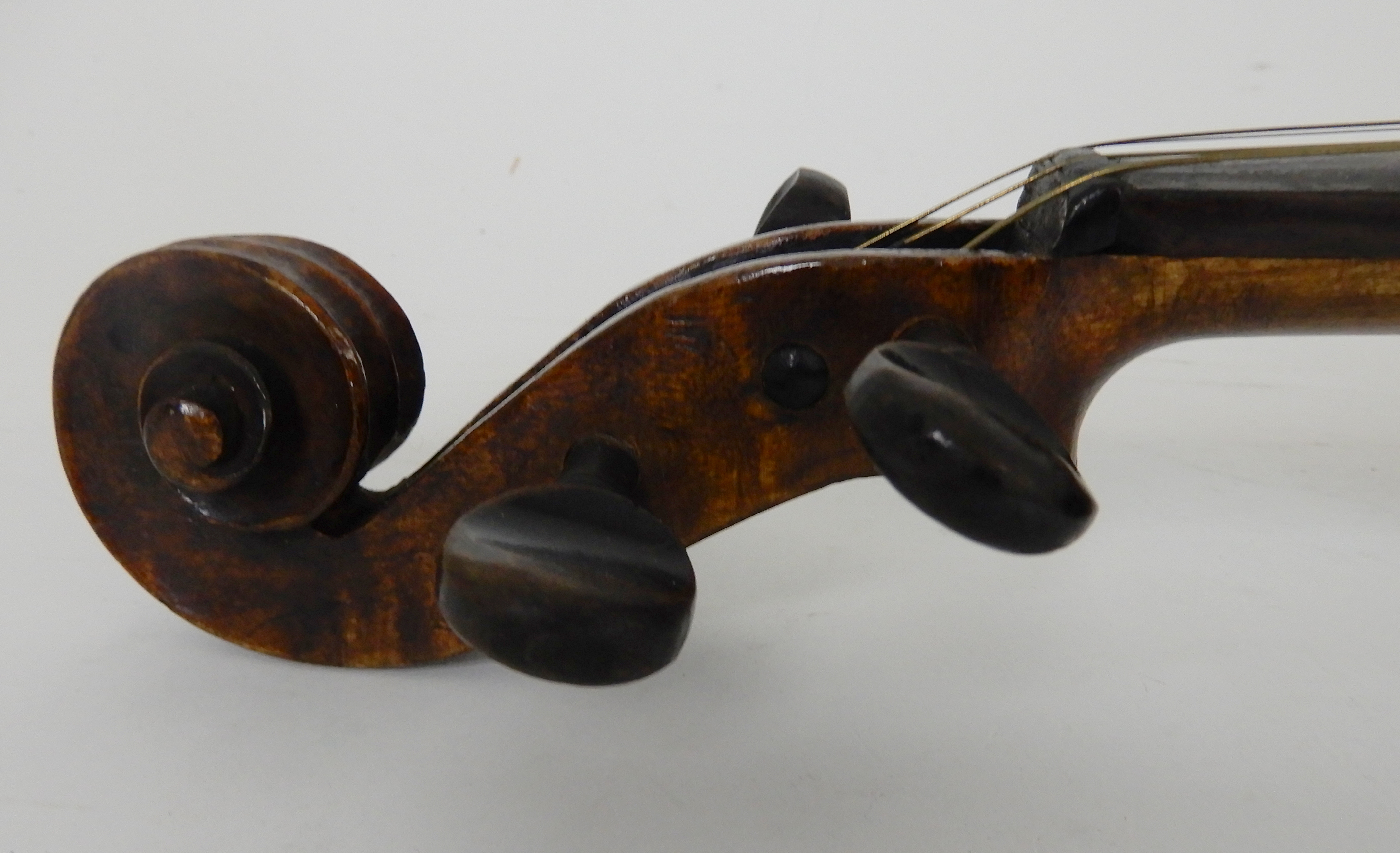 A two piece back violin 35.5 cm bearing label to the interior Antonius Stradiuvarius Cremonenfis - Image 8 of 26