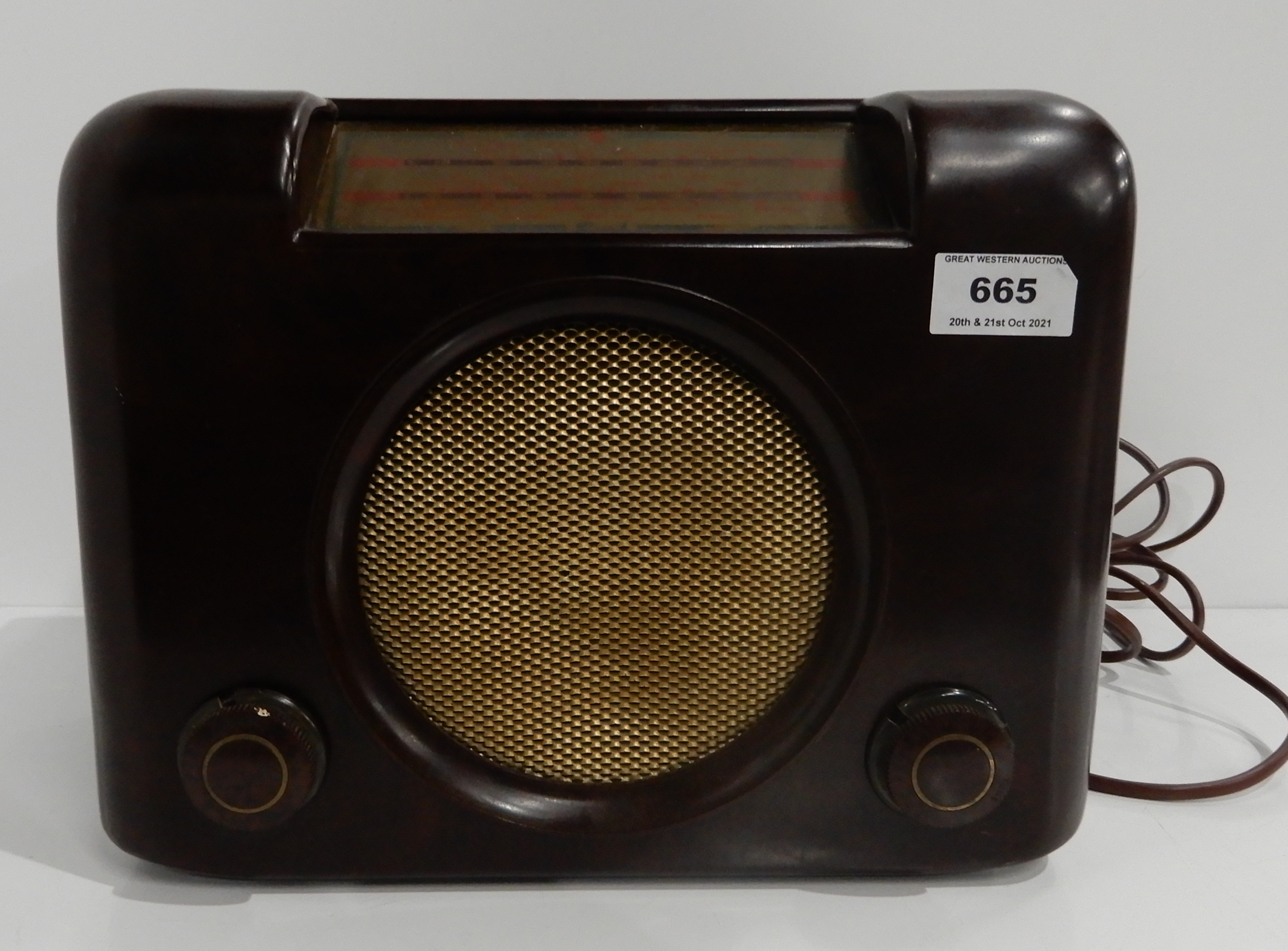 A Bakelite Bush radio Condition Report: Available upon request