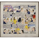 EWEN BAIN ANGUS OG, cartoon strip for The Sunday Mail, acrylic on three boards, 37 x 40cm